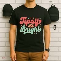 Tipsy & Bright Festive Graphic T-Shirt thumb 6