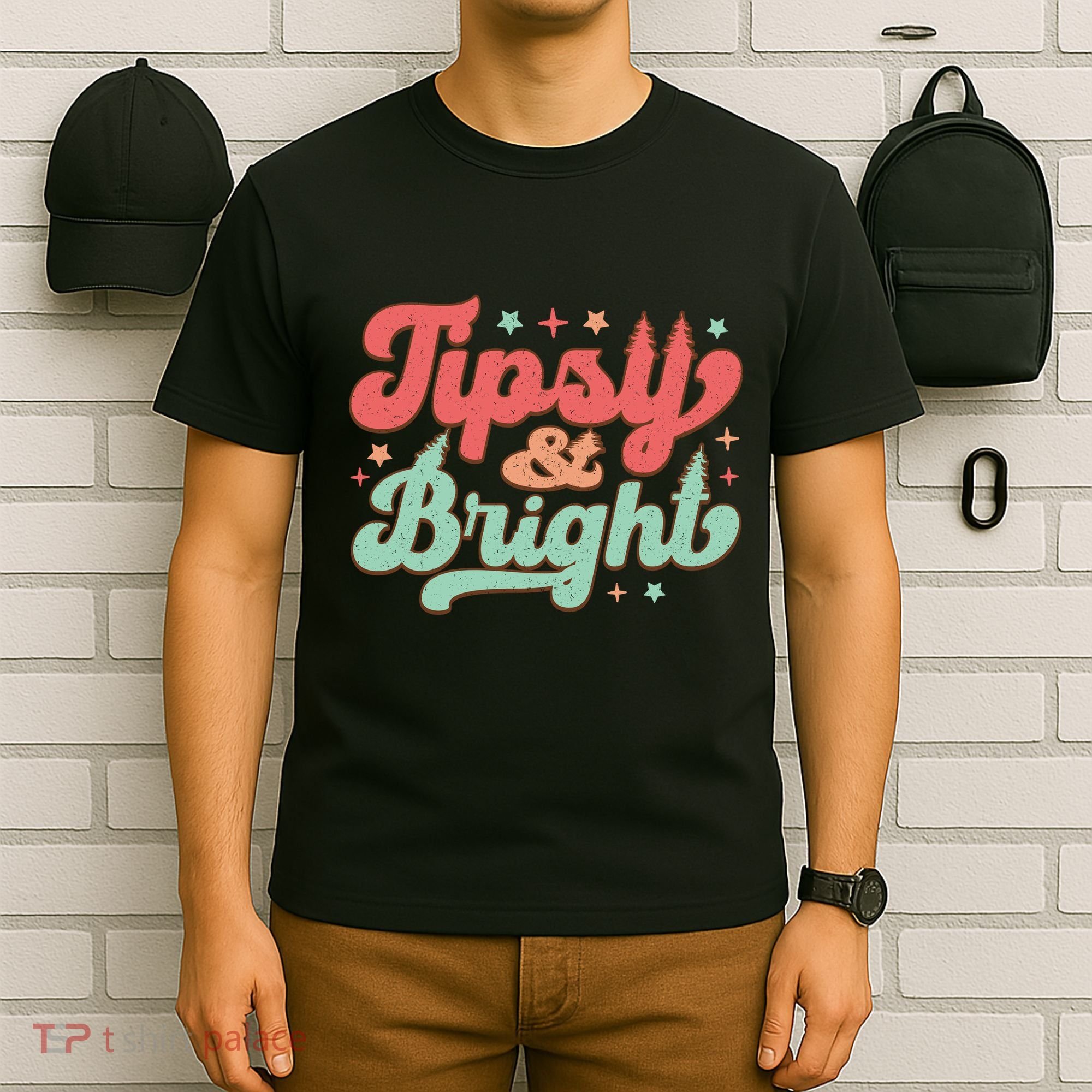 Tipsy & Bright Festive Graphic T-Shirt