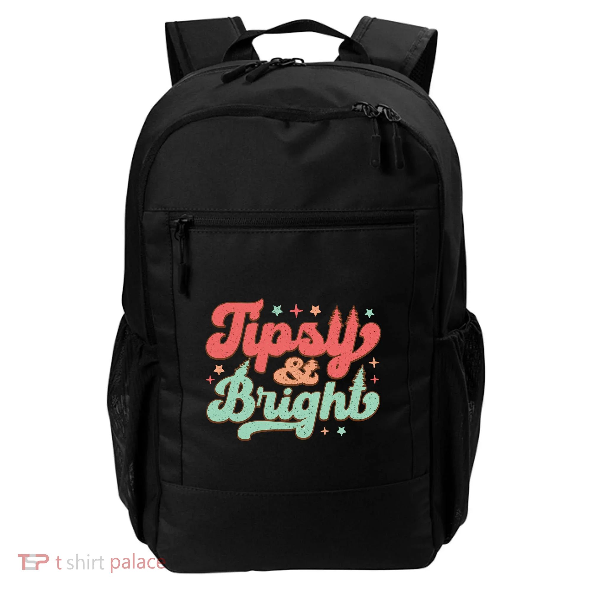 Tipsy & Bright Festive Graphic Backpack
