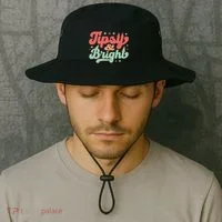 Tipsy & Bright Festive Graphic Bucket Hat thumb 2