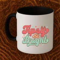 Tipsy & Bright Festive Graphic Coffee Mug thumb 2