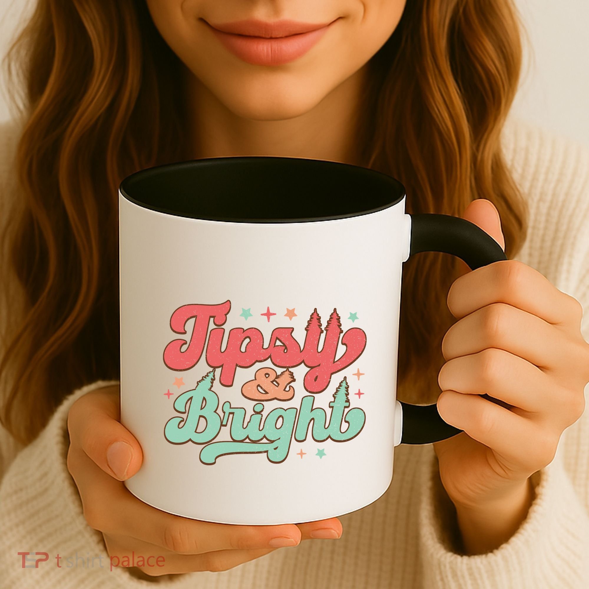 Tipsy & Bright Festive Graphic Coffee Mug