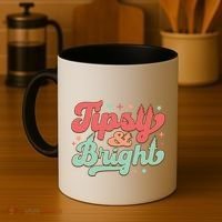 Tipsy & Bright Festive Graphic Coffee Mug thumb 4