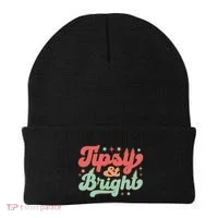 Tipsy & Bright Festive Graphic Beanie thumb 0