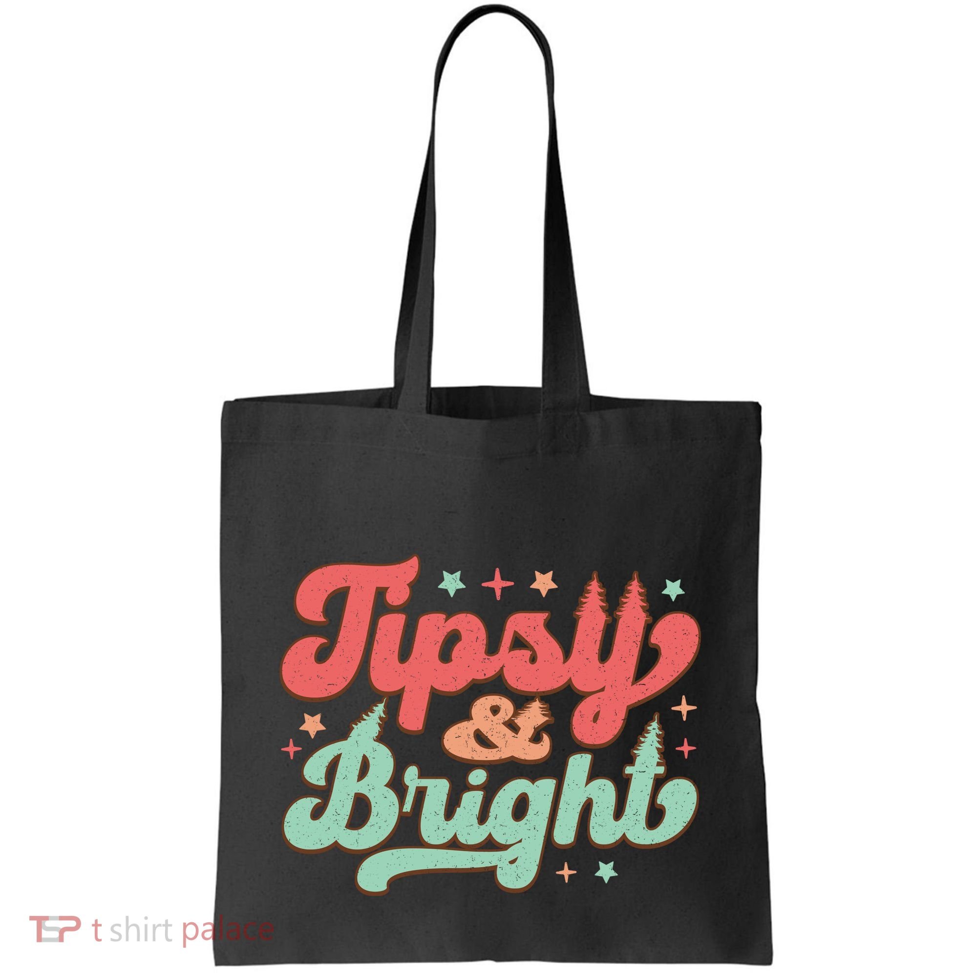 Tipsy & Bright Festive Graphic Tote Bag