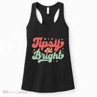 Tipsy & Bright Festive Graphic Women's Tank Top thumb 0