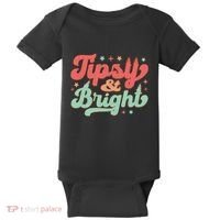 Tipsy & Bright Festive Graphic Baby Bodysuit thumb 0
