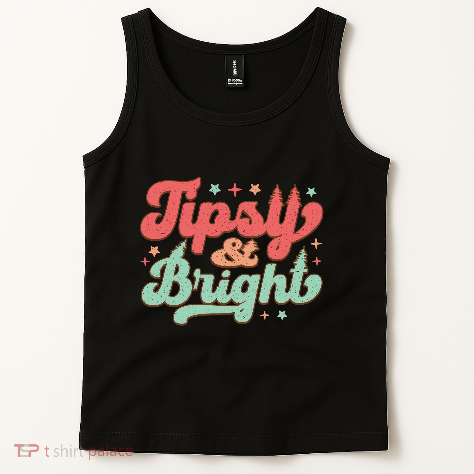 Tipsy & Bright Festive Graphic Tank Top