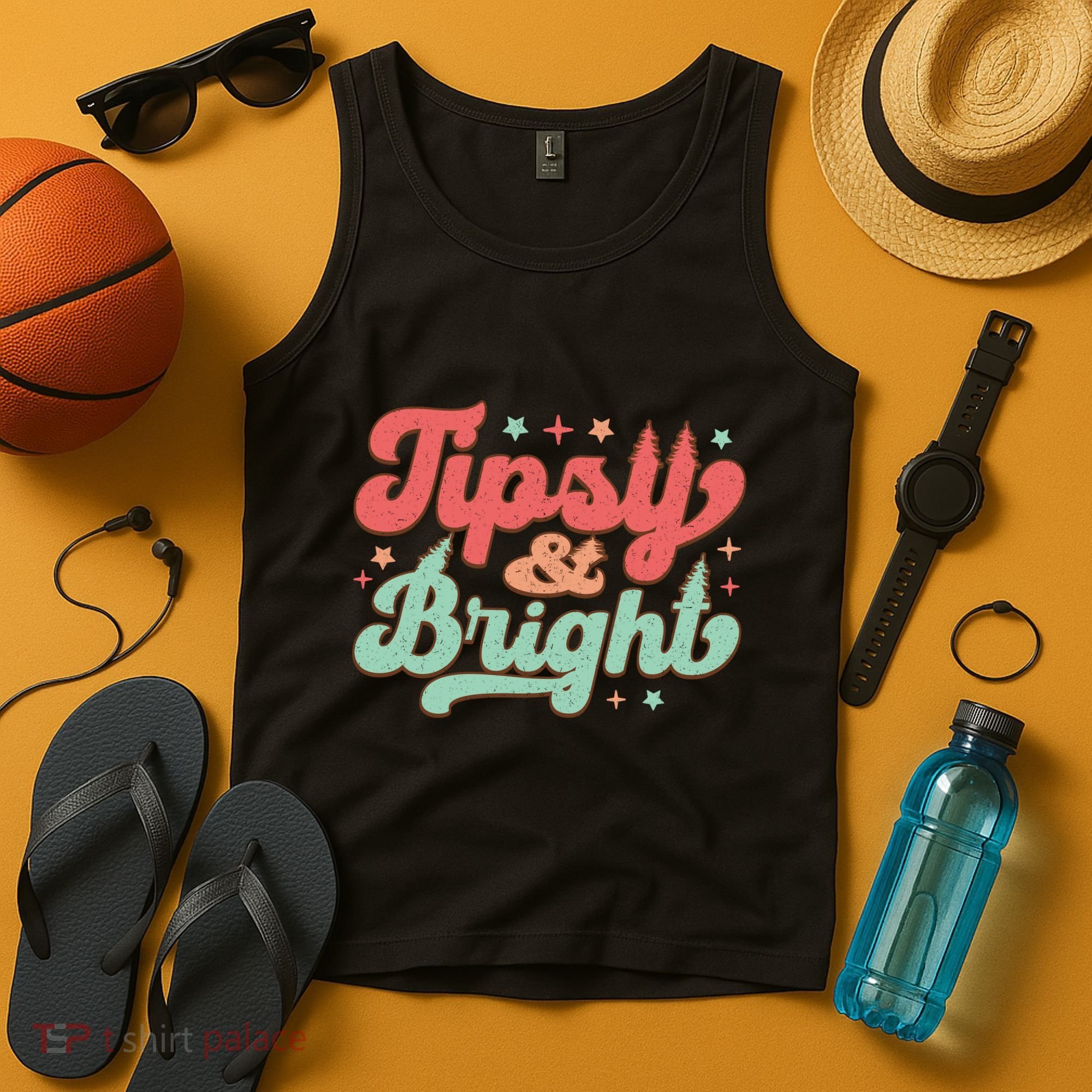 Tipsy & Bright Festive Graphic Tank Top