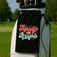 Tipsy & Bright Festive Graphic Golf Towel thumb 2