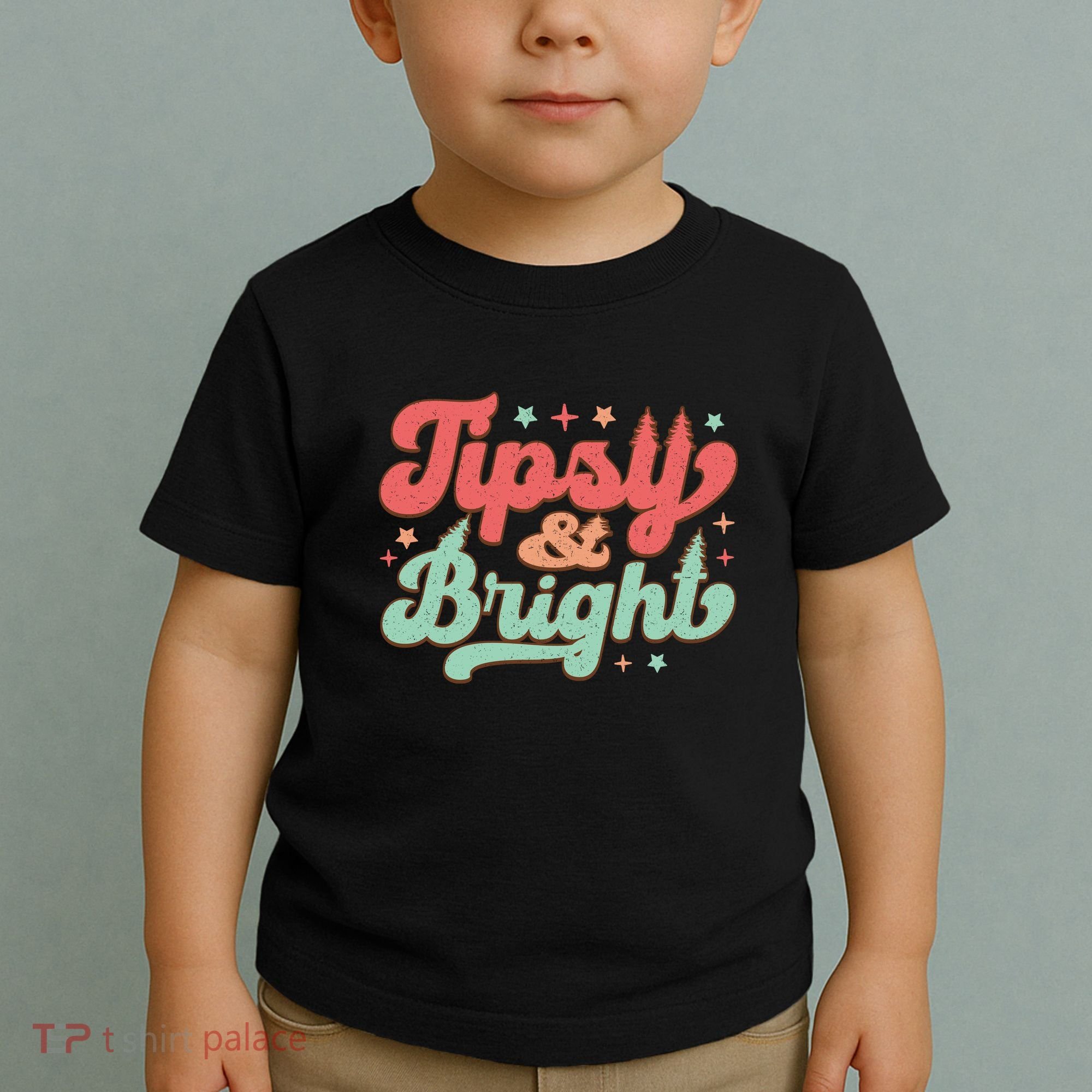 Tipsy & Bright Festive Graphic Toddler T-Shirt