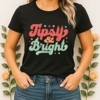 Tipsy & Bright Festive Graphic Women's T-Shirt thumb 2