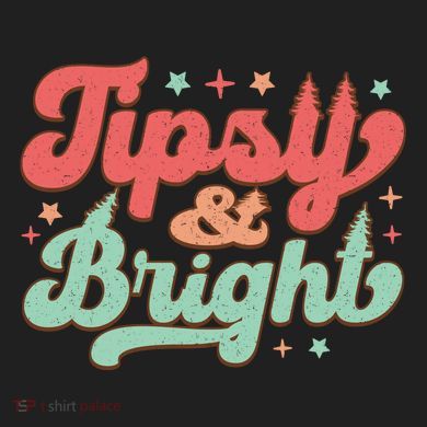 Tipsy & Bright Festive Graphic Plastic Christmas Ball Ornament