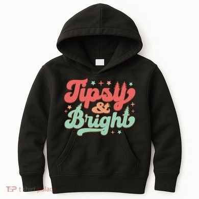 Tipsy & Bright Festive Graphic Kids Hoodie