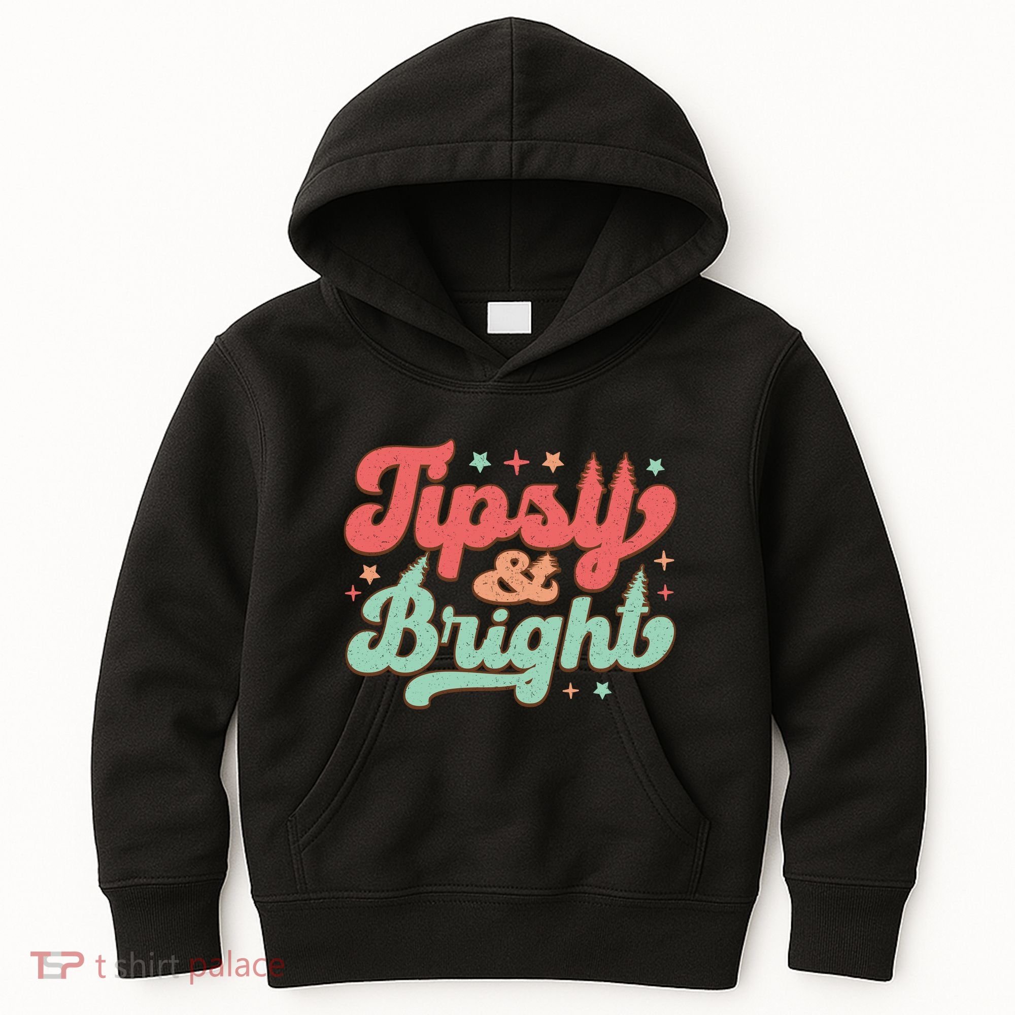 Tipsy & Bright Festive Graphic Kids Hoodie