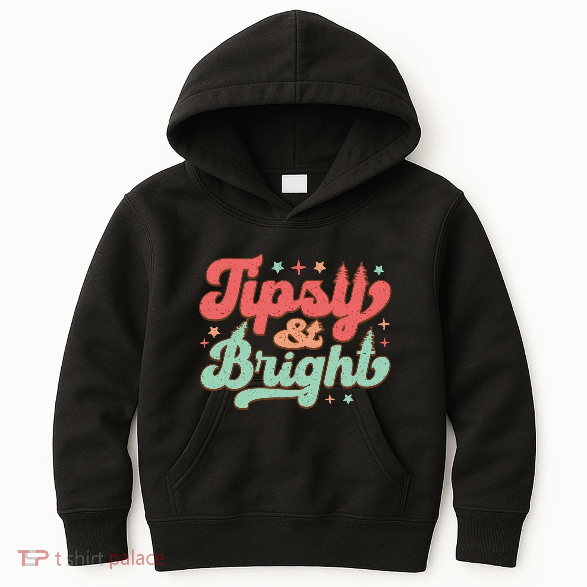 Tipsy & Bright Festive Graphic Kids Hoodie