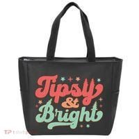 Tipsy & Bright Festive Graphic Tote Bag thumb 0