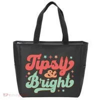 Tipsy & Bright Festive Graphic Tote Bag thumb 0