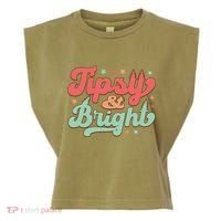 Tipsy & Bright Festive Graphic Garment-Dyed Women's Muscle Tee thumb 0