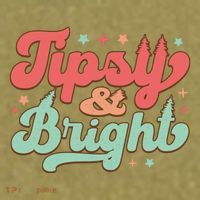 Tipsy & Bright Festive Graphic Garment-Dyed Women's Muscle Tee thumb 6