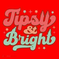 Tipsy & Bright Festive Graphic Santa Hat thumb 1
