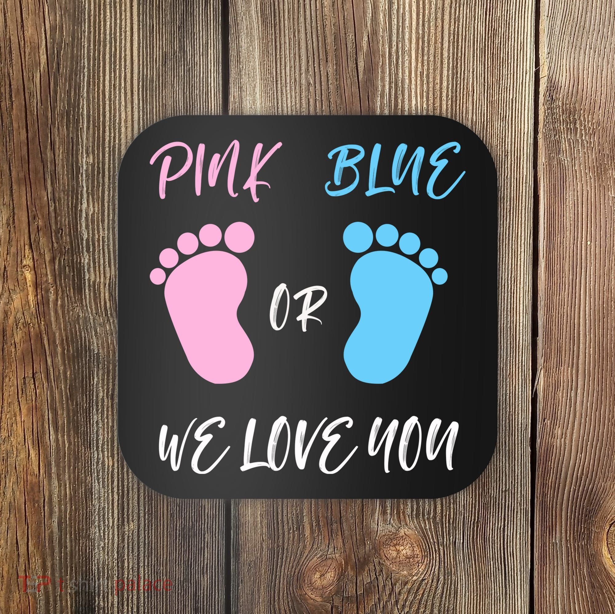 Team Boy Girl Gender Reveal Gift Coaster