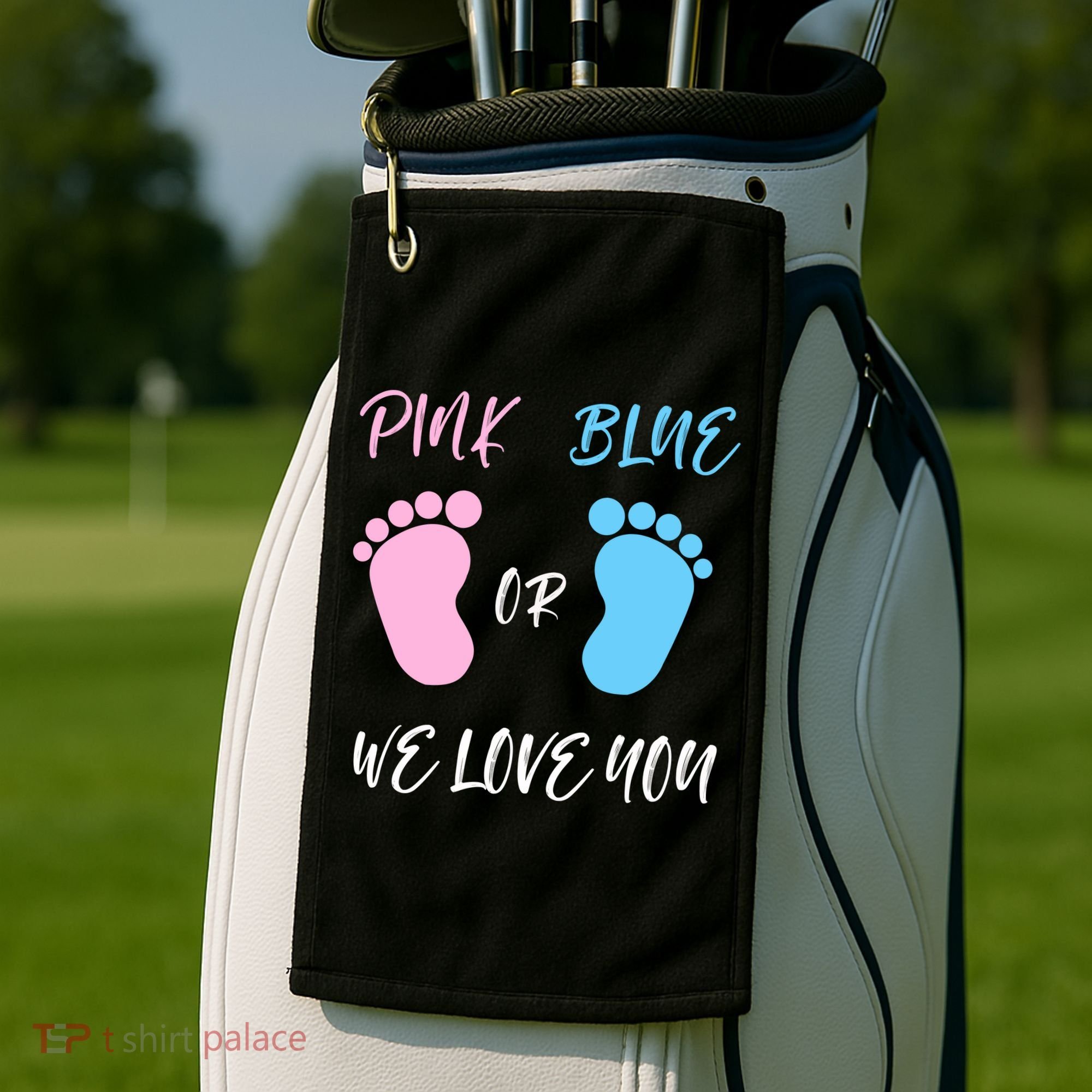 Team Boy Girl Gender Reveal Gift Golf Towel