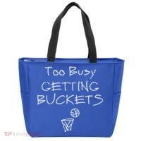Too Busy Getting Buckets Basketball Cool Gift Tote Bag thumb 0