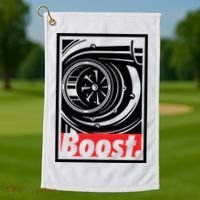 Turbo Boost Gift For Racing And Drift Car Lovers Gift Golf Towel thumb 1