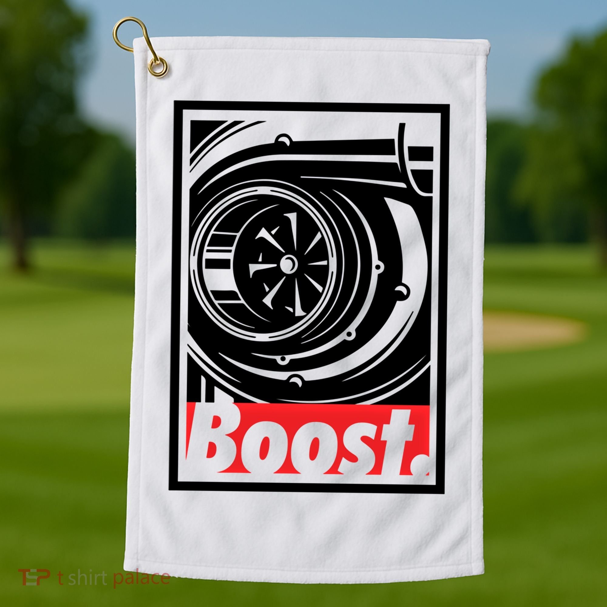 Turbo Boost Gift For Racing And Drift Car Lovers Gift Golf Towel