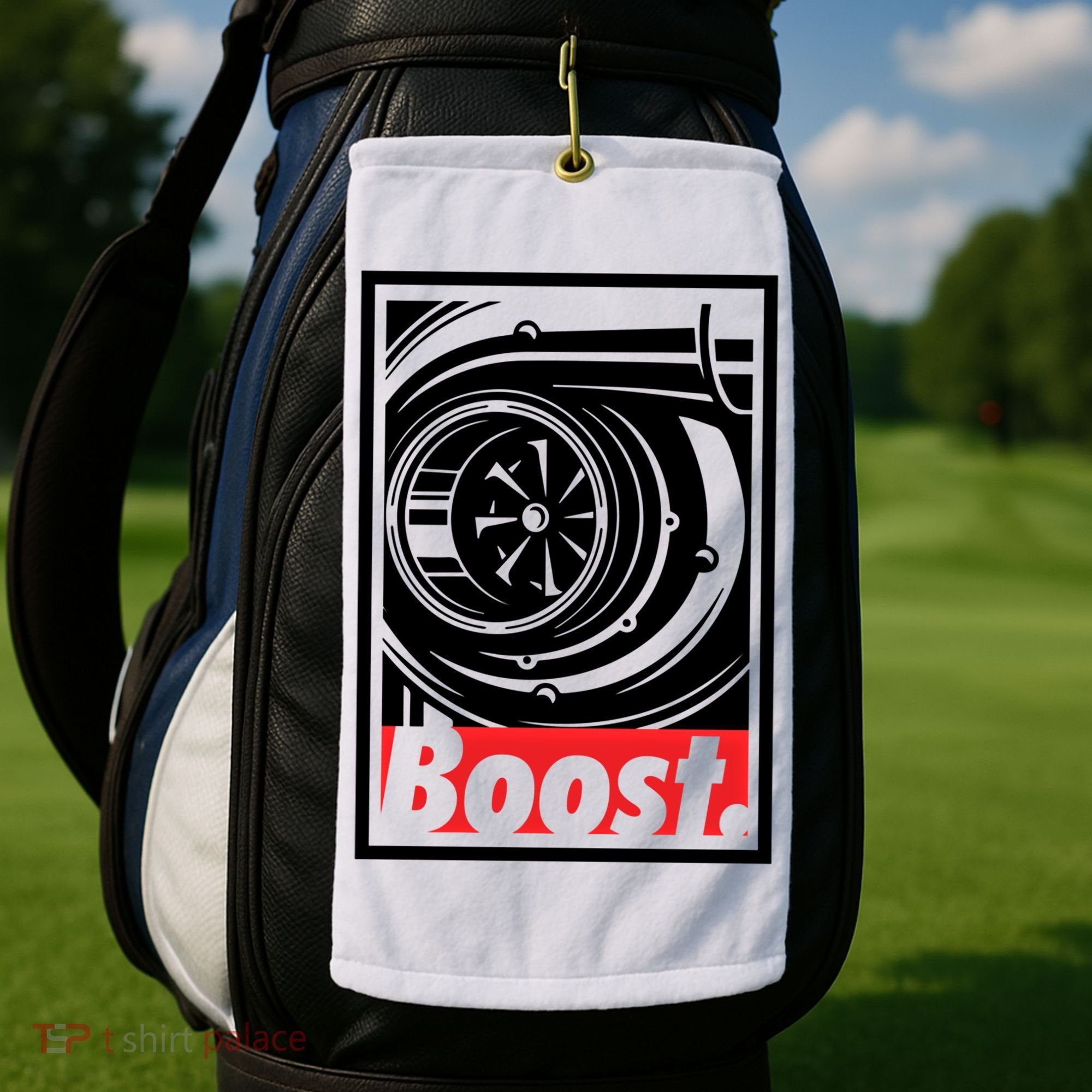 Turbo Boost Gift For Racing And Drift Car Lovers Gift Golf Towel