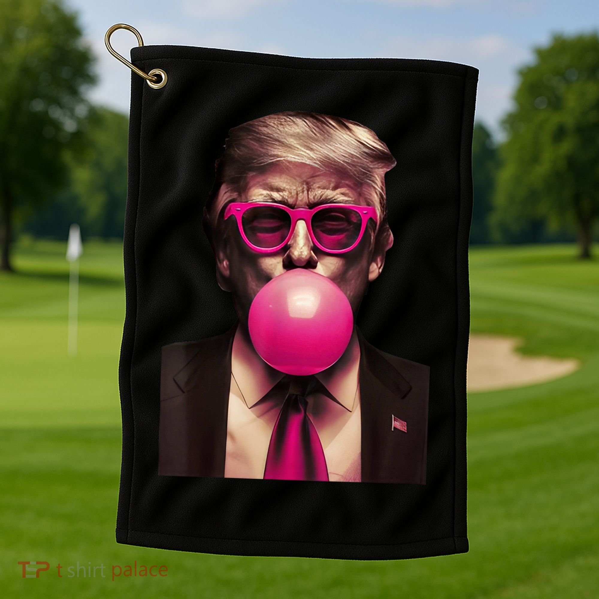 Trump Bubble Gum Golf Towel