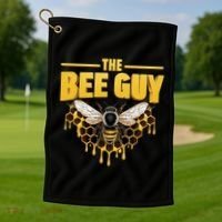 The Bee Guy Beekeeper Apiculture Bee Keeper Honeybees Beekeeping Bee Lovers Golf Towel thumb 1