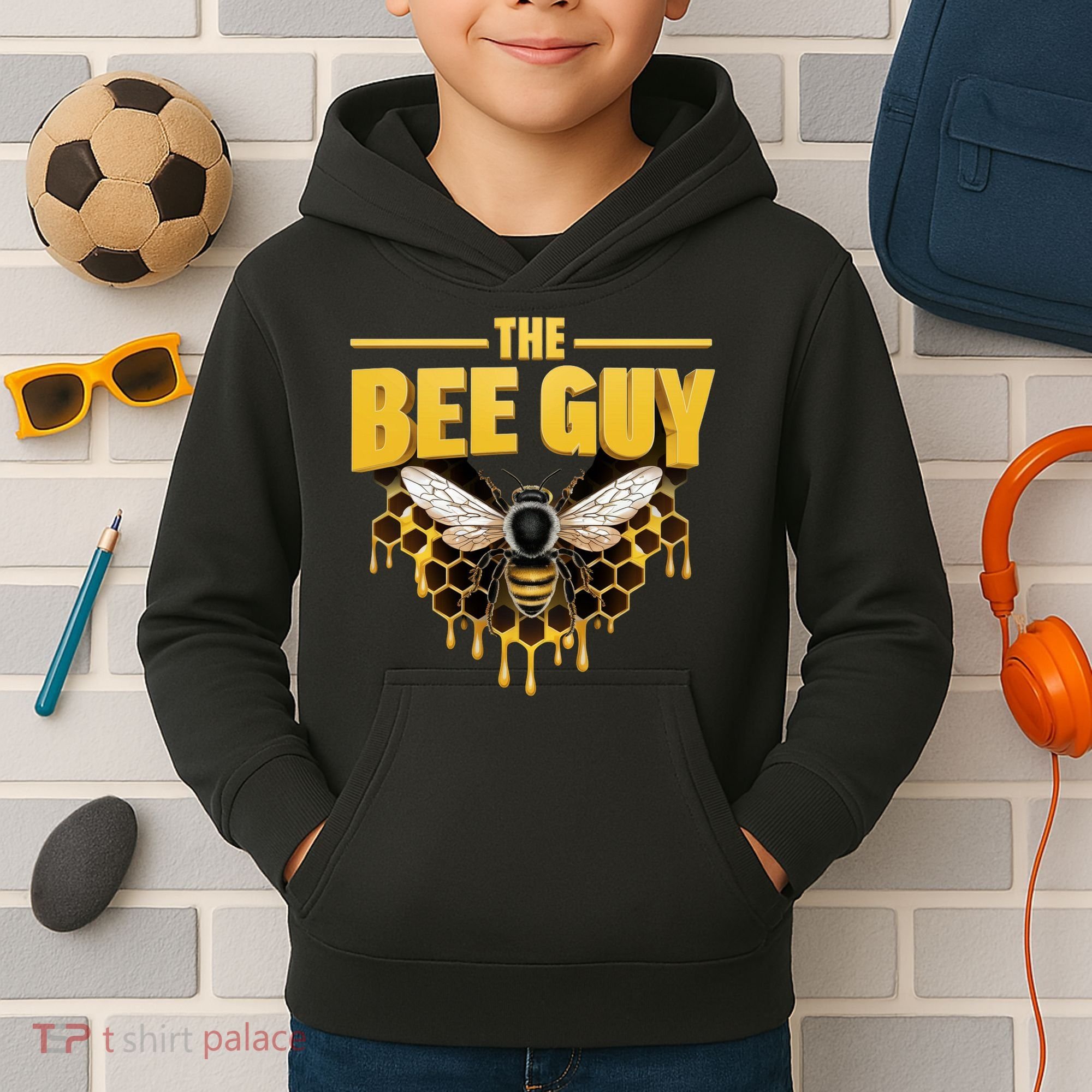 The Bee Guy Beekeeper Apiculture Bee Keeper Honeybees Beekeeping Bee Lovers Kids Hoodie