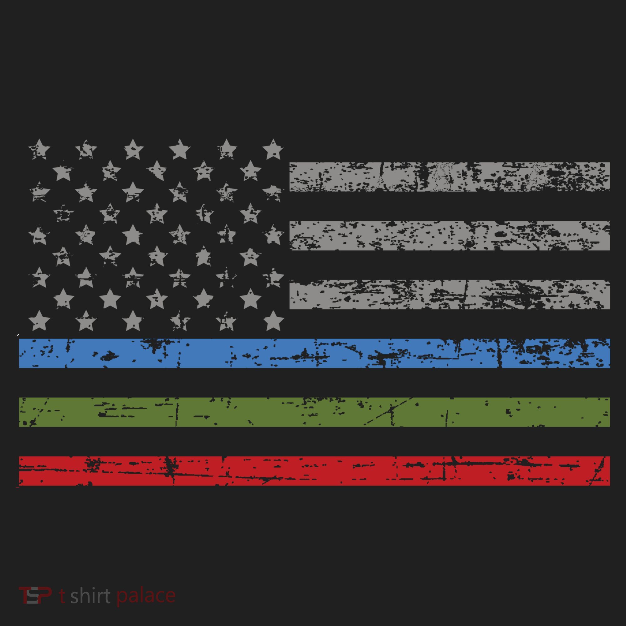Thin Blue Green Red Line American Flag Support Cute Gift Hat