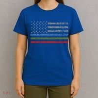Thin Blue Green Red Line American Flag Support Cute Gift T-Shirt thumb 4