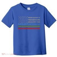 Thin Blue Green Red Line American Flag Support Cute Gift Toddler T-Shirt thumb 0