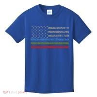 Thin Blue Green Red Line American Flag Support Cute Gift Kids T-Shirt thumb 0