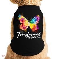 Transformed By Gods Love Painted Butterfly Doggie Tank thumb 0