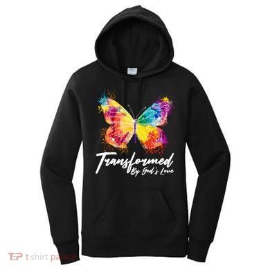 Transformed By Gods Love Painted Butterfly Women's Hoodie
