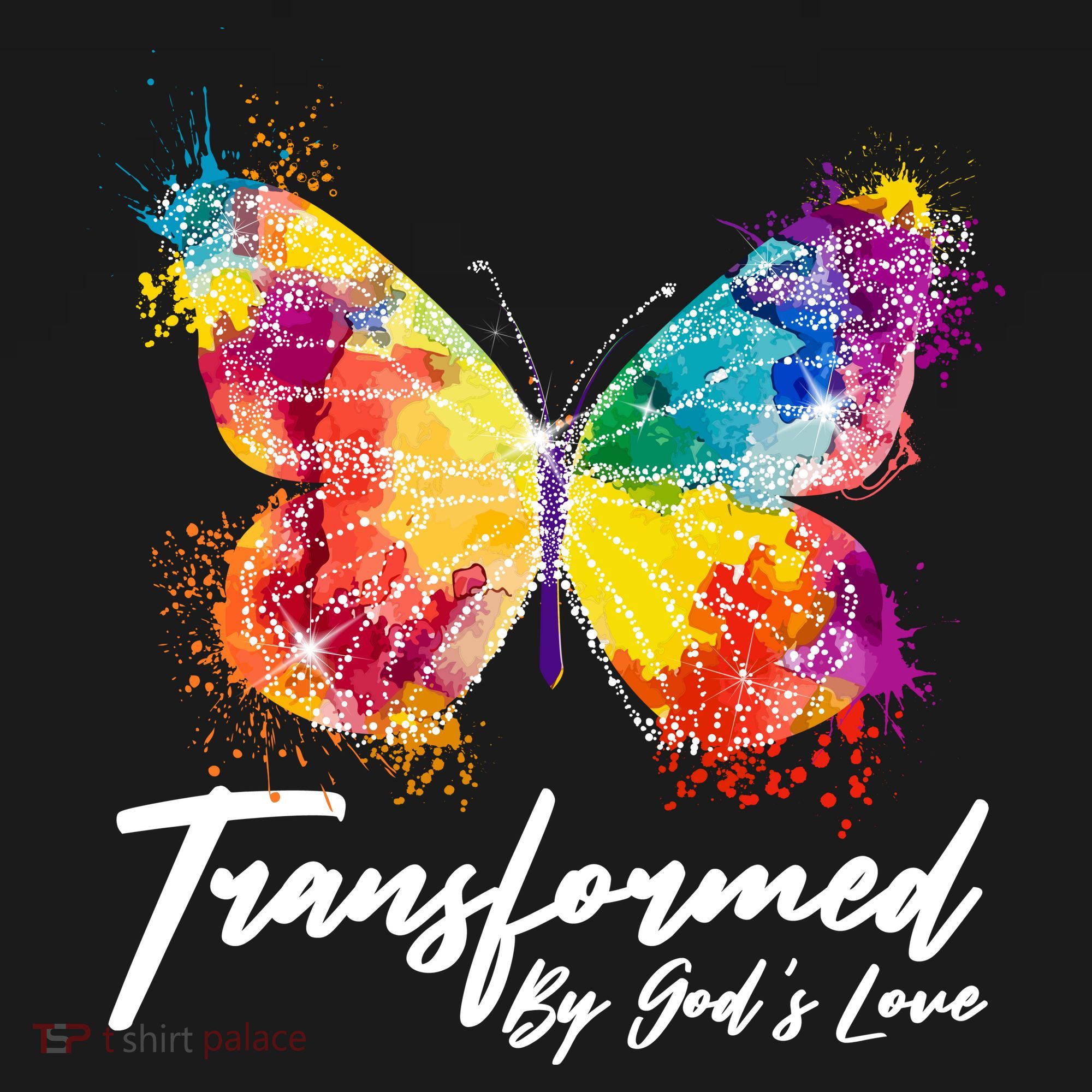 Transformed By Gods Love Painted Butterfly Women's Hoodie