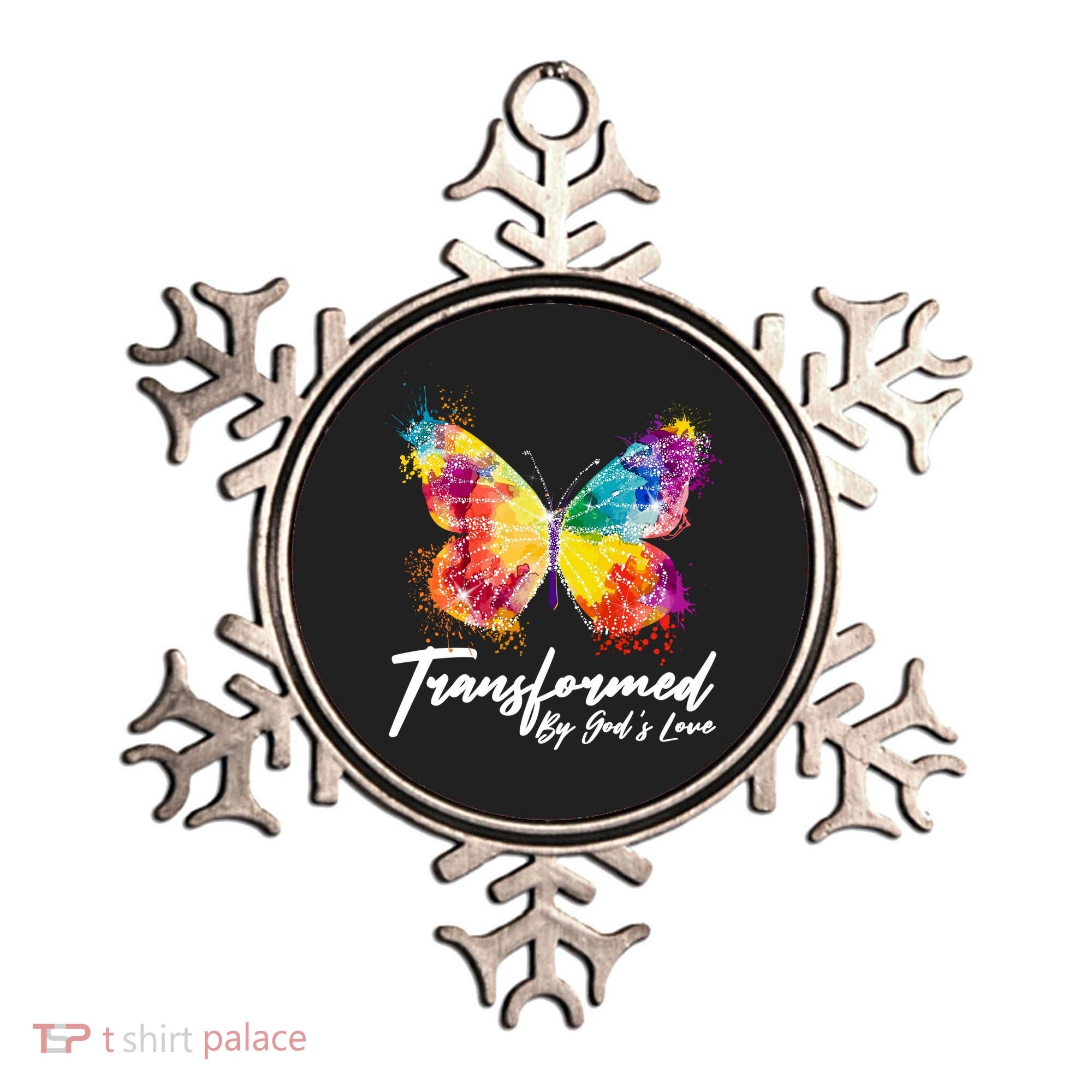 Transformed By Gods Love Painted Butterfly Ornament