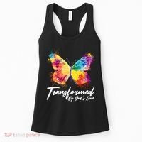Transformed By Gods Love Painted Butterfly Women's Tank Top thumb 0