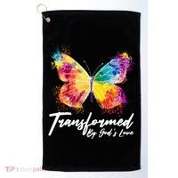 Transformed By Gods Love Painted Butterfly Golf Towel thumb 0