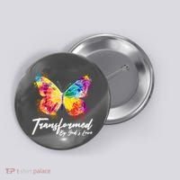 Transformed By Gods Love Painted Butterfly Button thumb 0