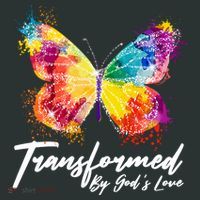 Transformed By Gods Love Painted Butterfly Baby Bodysuit thumb 2