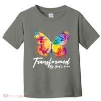 Transformed By Gods Love Painted Butterfly Toddler T-Shirt thumb 0