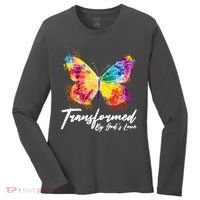 Transformed By Gods Love Painted Butterfly Women's Long Sleeve Shirt thumb 0
