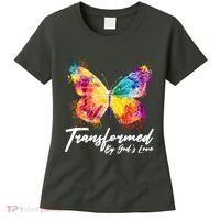 Transformed By Gods Love Painted Butterfly Women's T-Shirt thumb 0