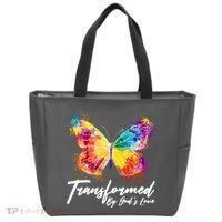 Transformed By Gods Love Painted Butterfly Tote Bag thumb 0